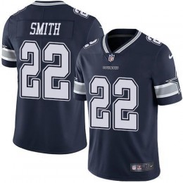 Cowboys #22 Emmitt Smith Navy Blue Team Color Men's Stitched NFL Vapor Untouchable Limited Jersey