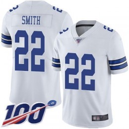 Cowboys #22 Emmitt Smith White Men's Stitched NFL 100th Season Vapor Limited Jersey