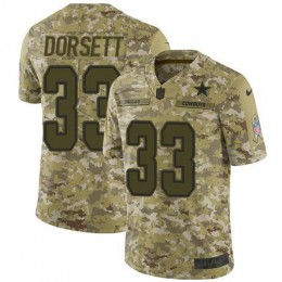 Cowboys #33 Tony Dorsett Camo Men's Stitched NFL Limited 2018 Salute To Service Jersey