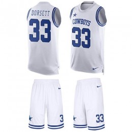Cowboys #33 Tony Dorsett White Men's Stitched NFL Limited Tank Top Suit Jersey