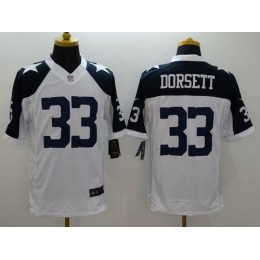 Cowboys #33 Tony Dorsett White Thanksgiving Throwback Men's Stitched NFL Limited Jersey