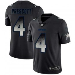 Cowboys #4 Dak Prescott Black Men's Stitched NFL Vapor Untouchable Limited Smoke Fashion Jersey