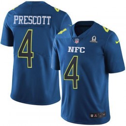 Cowboys #4 Dak Prescott Navy Men's Stitched NFL Limited NFC 2017 Pro Bowl Jersey