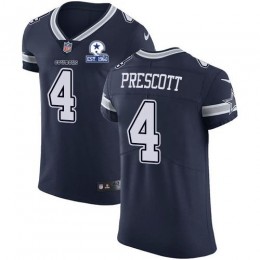 Cowboys #4 Dak Prescott Navy Blue Team Color Men's Stitched With Established In 1960 Patch NFL Vapor Untouchable Elite Jersey