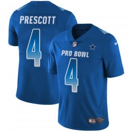Cowboys #4 Dak Prescott Royal Men's Stitched NFL Limited NFC 2019 Pro Bowl Jersey