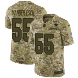 Cowboys #55 Leighton Vander Esch Camo Men's Stitched NFL Limited 2018 Salute To Service Jersey