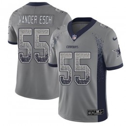 Cowboys #55 Leighton Vander Esch Gray Men's Stitched NFL Limited Rush Drift Fashion Jersey