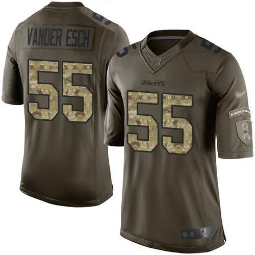 Cowboys #55 Leighton Vander Esch Green Men's Stitched NFL Limited 2015 Salute To Service Jersey Cowboys #55 Leighton Vander Esch Green Men's Stitched NFL Limited 2015 Salute To Service Jersey