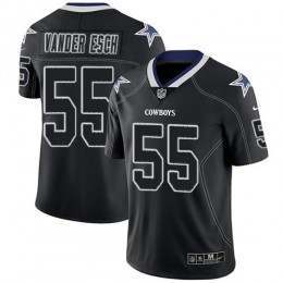 Cowboys #55 Leighton Vander Esch Lights Out Black Men's Stitched NFL Limited Rush Jersey