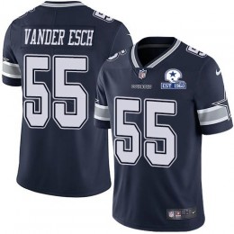 Cowboys #55 Leighton Vander Esch Navy Blue Team Color Men's Stitched With Established In 1960 Patch NFL Vapor Untouchable Limited Jersey