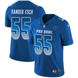 Cowboys #55 Leighton Vander Esch Royal Men's Stitched NFL Limited NFC 2019 Pro Bowl Jersey