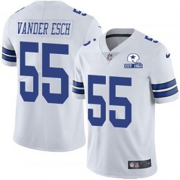 Cowboys #55 Leighton Vander Esch White Men's Stitched With Established In 1960 Patch NFL Vapor Untouchable Limited Jersey