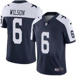 Cowboys #6 Donovan Wilson Nave Blue Thanksgiving Men's Stitched NFL Vapor Untouchable Limited Throwback Jersey