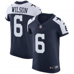 Cowboys #6 Donovan Wilson Navy Blue Thanksgiving Men's Stitched NFL Vapor Untouchable Throwback Elite Jersey