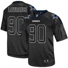 Cowboys #90 Demarcus Lawrence Lights Out Black Men's Stitched NFL Elite Jersey