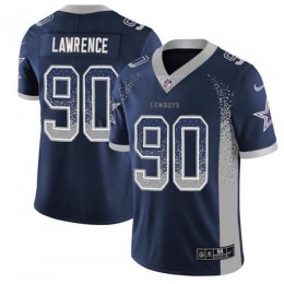 Cowboys #90 Demarcus Lawrence Navy Blue Team Color Men's Stitched NFL Limited Rush Drift Fashion Jersey