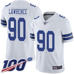 Cowboys #90 Demarcus Lawrence White Men's Stitched NFL 100th Season Vapor Limited Jersey