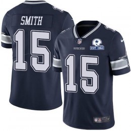 Dallas Cowboys #15 Devin Smith Navy Blue Team Color Men's Stitched With Established In 1960 Patch NFL Vapor Untouchable Limited Jersey