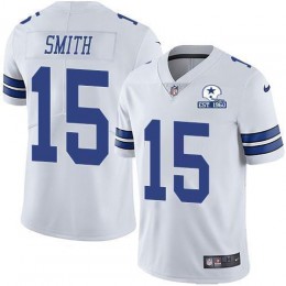 Dallas Cowboys #15 Devin Smith White Men's Stitched With Established In 1960 Patch NFL Vapor Untouchable Limited Jersey
