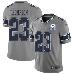 Dallas Cowboys #23 Darian Thompson Gray Men's Stitched With Established In 1960 Patch NFL Limited Inverted Legend Jersey