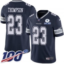 Dallas Cowboys #23 Darian Thompson Navy Blue Team Color Men's Stitched With Established In 1960 Patch NFL 100th Season Vapor Untouchable Limited Jerse