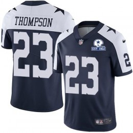Dallas Cowboys #23 Darian Thompson Navy Blue Thanksgiving Men's Stitched With Established In 1960 Patch NFL Vapor Untouchable Limited Throwback Jersey