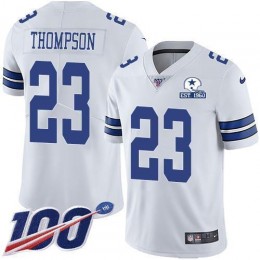 Dallas Cowboys #23 Darian Thompson White Men's Stitched With Established In 1960 Patch NFL 100th Season Vapor Untouchable Limited Jersey