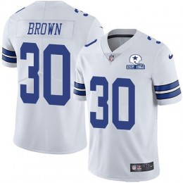 Dallas Cowboys #30 Anthony Brown White Men's Stitched With Established In 1960 Patch NFL Vapor Untouchable Limited Jersey