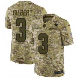 Dallas Cowboys #3 Garrett Gilbert Camo Men's Stitched NFL Limited 2018 Salute To Service Jersey