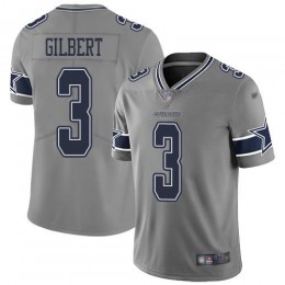 Dallas Cowboys #3 Garrett Gilbert Gray Men's Stitched NFL Limited Inverted Legend Jersey