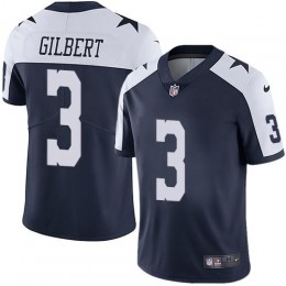 Dallas Cowboys #3 Garrett Gilbert Navy Blue Thanksgiving Men's Stitched NFL Vapor Untouchable Limited Throwback Jersey