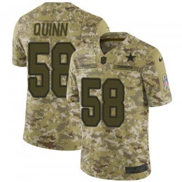 Dallas Cowboys #58 Robert Quinn Camo Men's Stitched NFL Limited 2018 Salute To Service Jersey