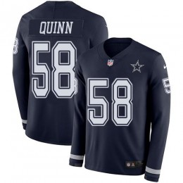 Dallas Cowboys #58 Robert Quinn Navy Blue Team Color Men's Stitched NFL Limited Therma Long Sleeve Jersey