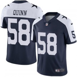 Dallas Cowboys #58 Robert Quinn Navy Blue Thanksgiving Men's Stitched NFL Vapor Untouchable Limited Throwback Jersey