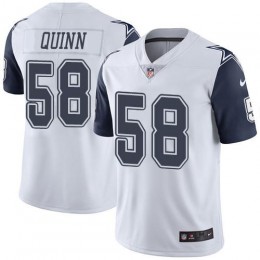 Dallas Cowboys #58 Robert Quinn White Men's Stitched NFL Limited Rush Jersey