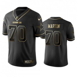 Dallas Cowboys #70 Zack Martin Black Golden Limited Edition Stitched NFL Jersey