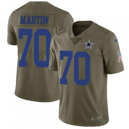 Dallas Cowboys #70 Zack Martin Olive Men's Stitched NFL Limited 2017 Salute To Service Jersey