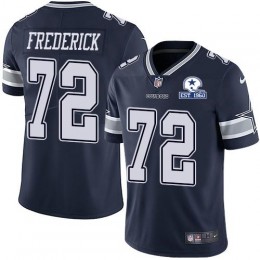 Dallas Cowboys #72 Travis Frederick Navy Blue Team Color Men's Stitched With Established In 1960 Patch NFL Vapor Untouchable Limited Jersey