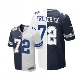 Dallas Cowboys #72 Travis Frederick Navy Blue/White Men's Stitched NFL Elite Split Jersey
