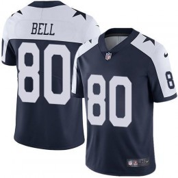 Dallas Cowboys #80 Blake Bell Navy Blue Thanksgiving Men's Stitched NFL Vapor Untouchable Limited Throwback Jersey