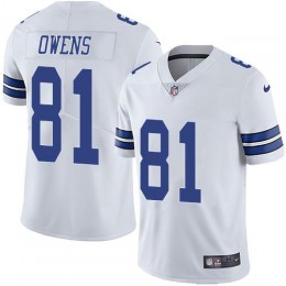 Dallas Cowboys #81 Terrell Owens White Men's Stitched NFL Vapor Untouchable Limited Jersey