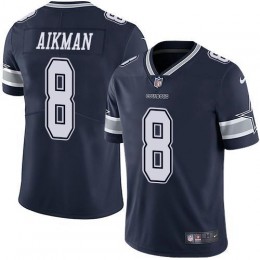 Dallas Cowboys #8 Troy Aikman Navy Blue Team Color Men's Stitched NFL Vapor Untouchable Limited Jersey