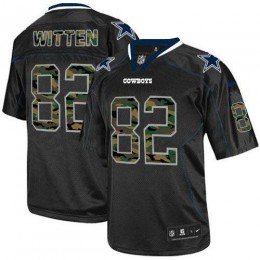 Dallas Cowboys #82 Jason Witten Black Men's Stitched NFL Elite Camo Fashion Jersey