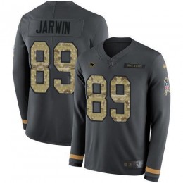 Dallas Cowboys #89 Blake Jarwin Anthracite Salute to Service Men's Stitched NFL Limited Therma Long Sleeve Jersey