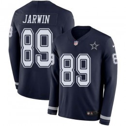 Dallas Cowboys #89 Blake Jarwin Navy Blue Team Color Men's Stitched NFL Limited Therma Long Sleeve Jersey