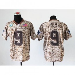 Dallas Cowboys #9 Tony Romo Camo Men's Stitched NFL New Elite USMC Jersey
