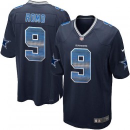 Dallas Cowboys #9 Tony Romo Navy Blue Team Color Men's Stitched NFL Limited Strobe Jersey