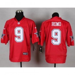 Dallas Cowboys #9 Tony Romo Red Men's Stitched NFL Elite QB Practice Jersey