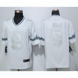 Dallas Cowboys #9 Tony Romo White Men's Stitched NFL Limited Platinum Jersey