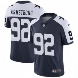 Dallas Cowboys #92 Dorance Armstrong Navy Blue Thanksgiving Men's Stitched NFL Vapor Untouchable Limited Throwback Jersey